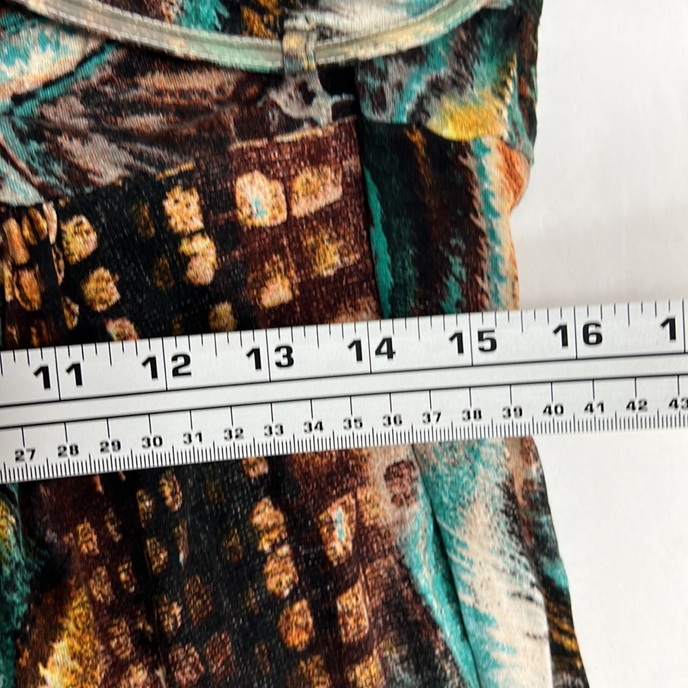 #2079 Mark. Multi-Colored Patterned Strapless Dre… - image 4